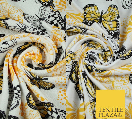 2 COLOURS Butterfly Flutter Soft Touch Stretch Jersey Fabric 56"