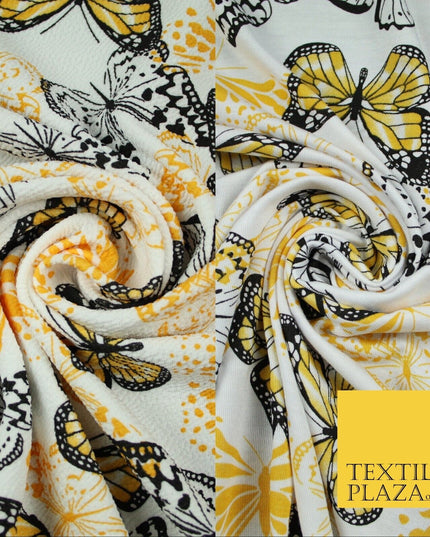 2 COLOURS Butterfly Flutter Soft Touch Stretch Jersey Fabric 56"