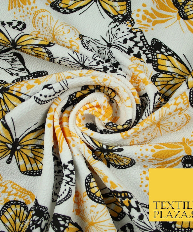 2 COLOURS Butterfly Flutter Soft Touch Stretch Jersey Fabric 56"