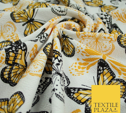 2 COLOURS Butterfly Flutter Soft Touch Stretch Jersey Fabric 56"