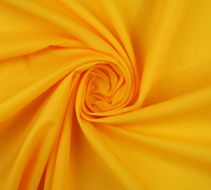 SUNFLOWER YELLOW Premium Plain Polycotton Fabric Dress Craft Costume Lining 9804