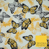 2 COLOURS Butterfly Flutter Soft Touch Stretch Jersey Fabric 56"