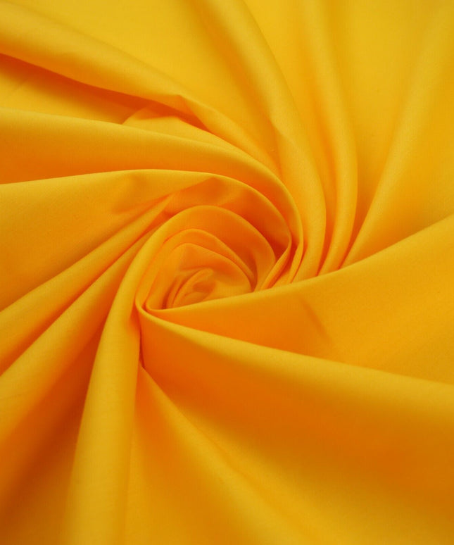 SUNFLOWER YELLOW Premium Plain Polycotton Fabric Dress Craft Costume Lining 9804