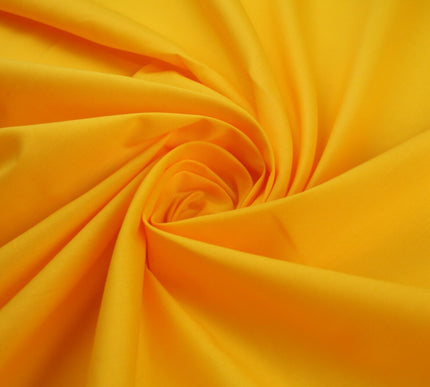 SUNFLOWER YELLOW Premium Plain Polycotton Fabric Dress Craft Costume Lining 9804