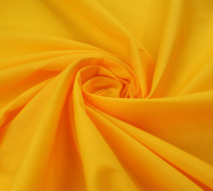 SUNFLOWER YELLOW Premium Plain Polycotton Fabric Dress Craft Costume Lining 9804