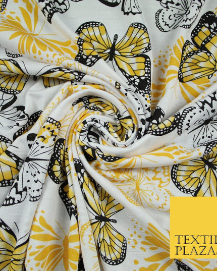 2 COLOURS Butterfly Flutter Soft Touch Stretch Jersey Fabric 56"