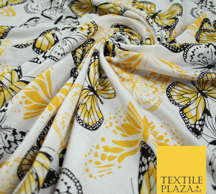 2 COLOURS Butterfly Flutter Soft Touch Stretch Jersey Fabric 56"