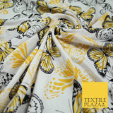 2 COLOURS Butterfly Flutter Soft Touch Stretch Jersey Fabric 56"