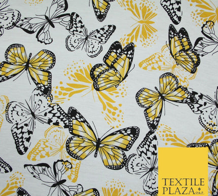 2 COLOURS Butterfly Flutter Soft Touch Stretch Jersey Fabric 56"