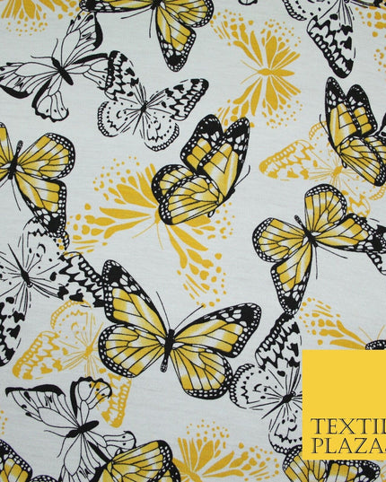 2 COLOURS Butterfly Flutter Soft Touch Stretch Jersey Fabric 56"