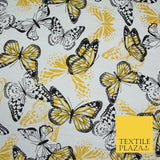 2 COLOURS Butterfly Flutter Soft Touch Stretch Jersey Fabric 56"