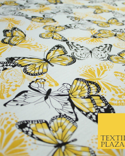 2 COLOURS Butterfly Flutter Soft Touch Stretch Jersey Fabric 56"