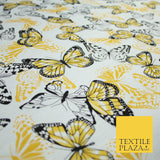 2 COLOURS Butterfly Flutter Soft Touch Stretch Jersey Fabric 56"