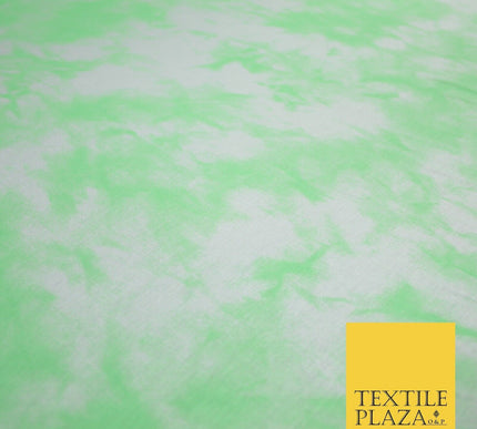 Light Green with Off White Tie-Dye Print Soft Stretch Jersey Fabric 56" 6646