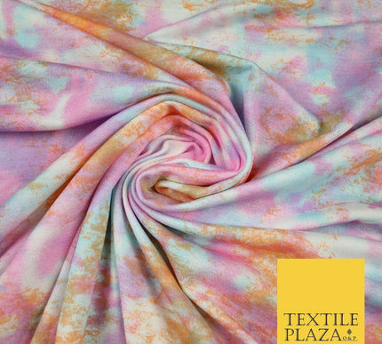 Multicolour Water Colour Print Stretch Jersey Fabric 56" 6645