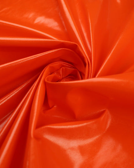BRIGHT ORANGE Metallic Lycra Fabric Shiny Mirror Foil Spandex Dancewear 9797