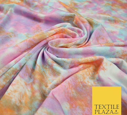 Multicolour Water Colour Print Stretch Jersey Fabric 56" 6645