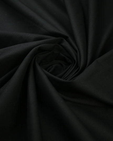 BLACK Premium Plain WASHED 100% COTTON POPLIN Fabric Dress Craft 57" Wide 9802