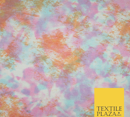 Multicolour Water Colour Print Stretch Jersey Fabric 56" 6645