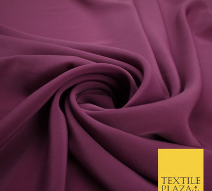 DEEP MAGENTA Plain Dyed Crepe Chiffon Soft Georgette Dress Fabric 58" Wide 9608