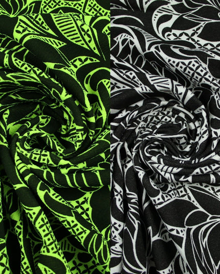 2 COLOURS Floral Print Soft Stretch Jersey Fabric 56"