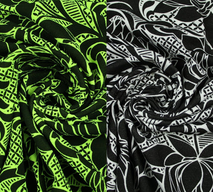 2 COLOURS Floral Print Soft Stretch Jersey Fabric 56"
