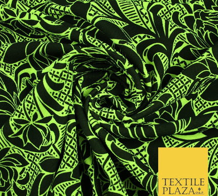 2 COLOURS Floral Print Soft Stretch Jersey Fabric 56"