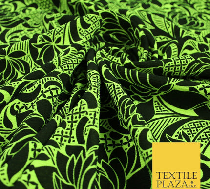 2 COLOURS Floral Print Soft Stretch Jersey Fabric 56"