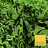 2 COLOURS Floral Print Soft Stretch Jersey Fabric 56"