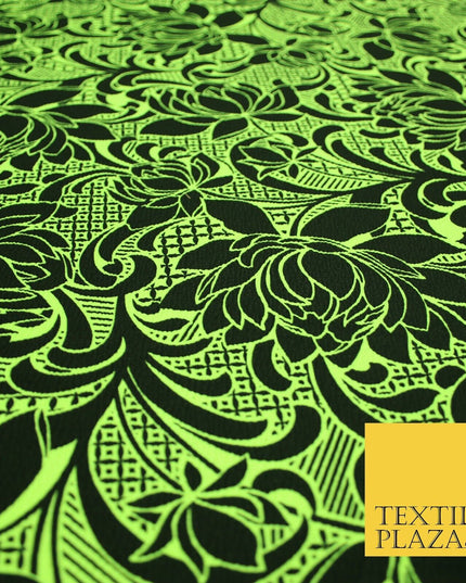 2 COLOURS Floral Print Soft Stretch Jersey Fabric 56"