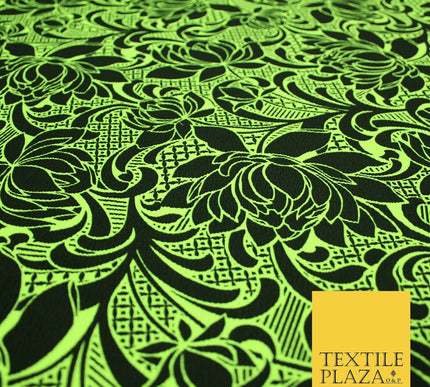 2 COLOURS Floral Print Soft Stretch Jersey Fabric 56"