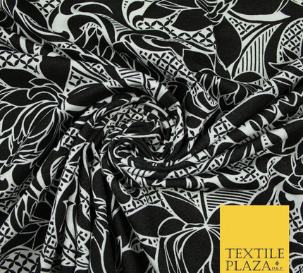 2 COLOURS Floral Print Soft Stretch Jersey Fabric 56"