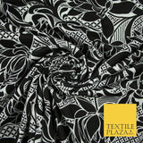2 COLOURS Floral Print Soft Stretch Jersey Fabric 56"