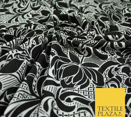 2 COLOURS Floral Print Soft Stretch Jersey Fabric 56"