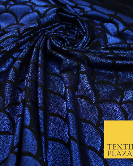 5 COLOURS Metallic Art Deco Print Soft Stretch Jersey Fabric 56"