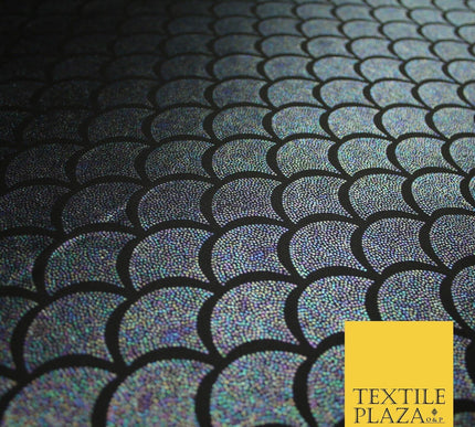 5 COLOURS Metallic Art Deco Print Soft Stretch Jersey Fabric 56"