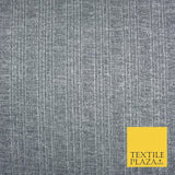 Grey Marl Subtle Stripe Print Soft Touch Stretch Jersey Fabric 56" 6627