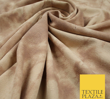 Mink and Almond Tie-Dye Artsy Printed Stretch Jersey Fabric 56" 6577