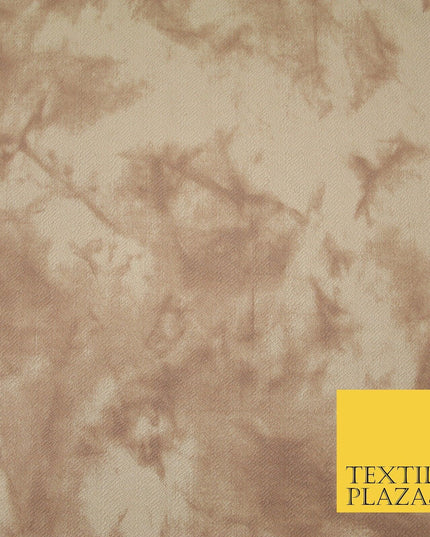 Mink and Almond Tie-Dye Artsy Printed Stretch Jersey Fabric 56" 6577