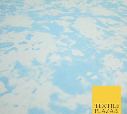 3 COLOURS Tie-Dye Printed Knitted Soft Stretch Jersey Fabric 56" Wide