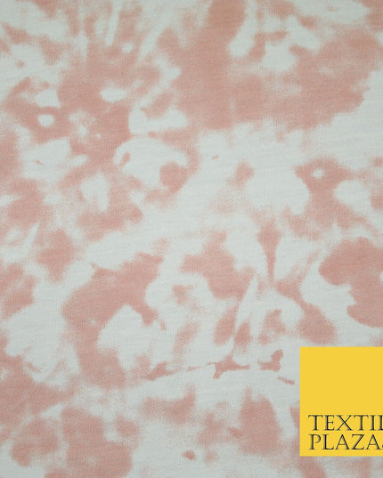3 COLOURS Tie-Dye Printed Knitted Soft Stretch Jersey Fabric 56" Wide