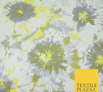 5 COLOURS Ink Drop Style Tie-Dye Printed Stretch Jersey Fabric 56" Wide