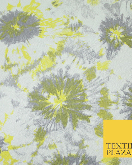 5 COLOURS Ink Drop Style Tie-Dye Printed Stretch Jersey Fabric 56" Wide