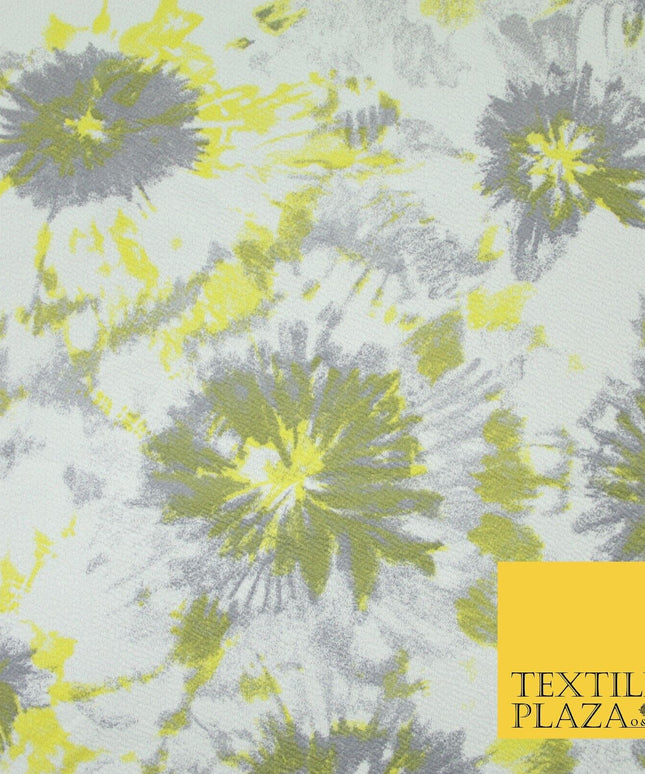 5 COLOURS Ink Drop Style Tie-Dye Printed Stretch Jersey Fabric 56" Wide