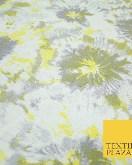 5 COLOURS Ink Drop Style Tie-Dye Printed Stretch Jersey Fabric 56" Wide