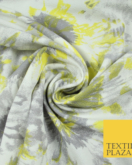 5 COLOURS Ink Drop Style Tie-Dye Printed Stretch Jersey Fabric 56" Wide