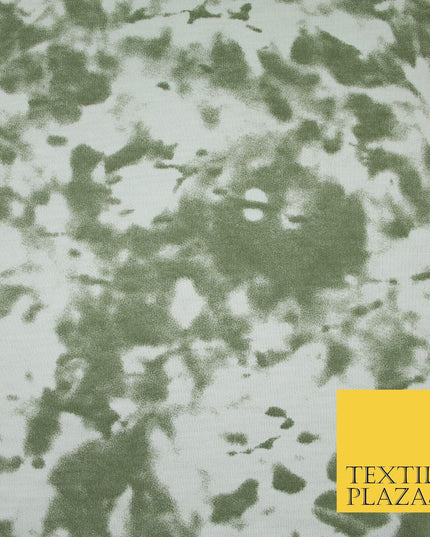 3 COLOURS Tie-Dye Printed Knitted Soft Stretch Jersey Fabric 56" Wide