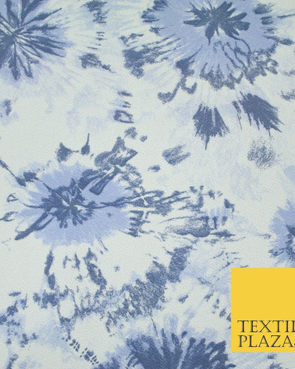 5 COLOURS Ink Drop Style Tie-Dye Printed Stretch Jersey Fabric 56" Wide