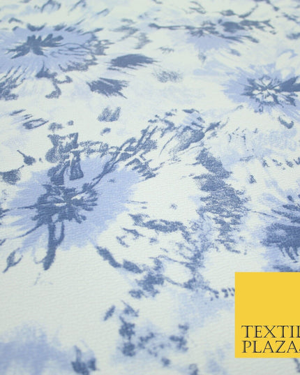 5 COLOURS Ink Drop Style Tie-Dye Printed Stretch Jersey Fabric 56" Wide