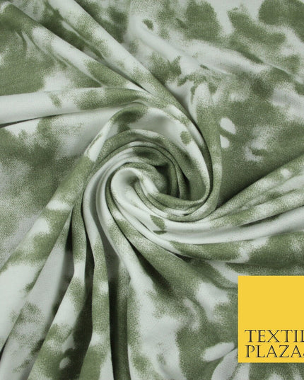 3 COLOURS Tie-Dye Printed Knitted Soft Stretch Jersey Fabric 56" Wide